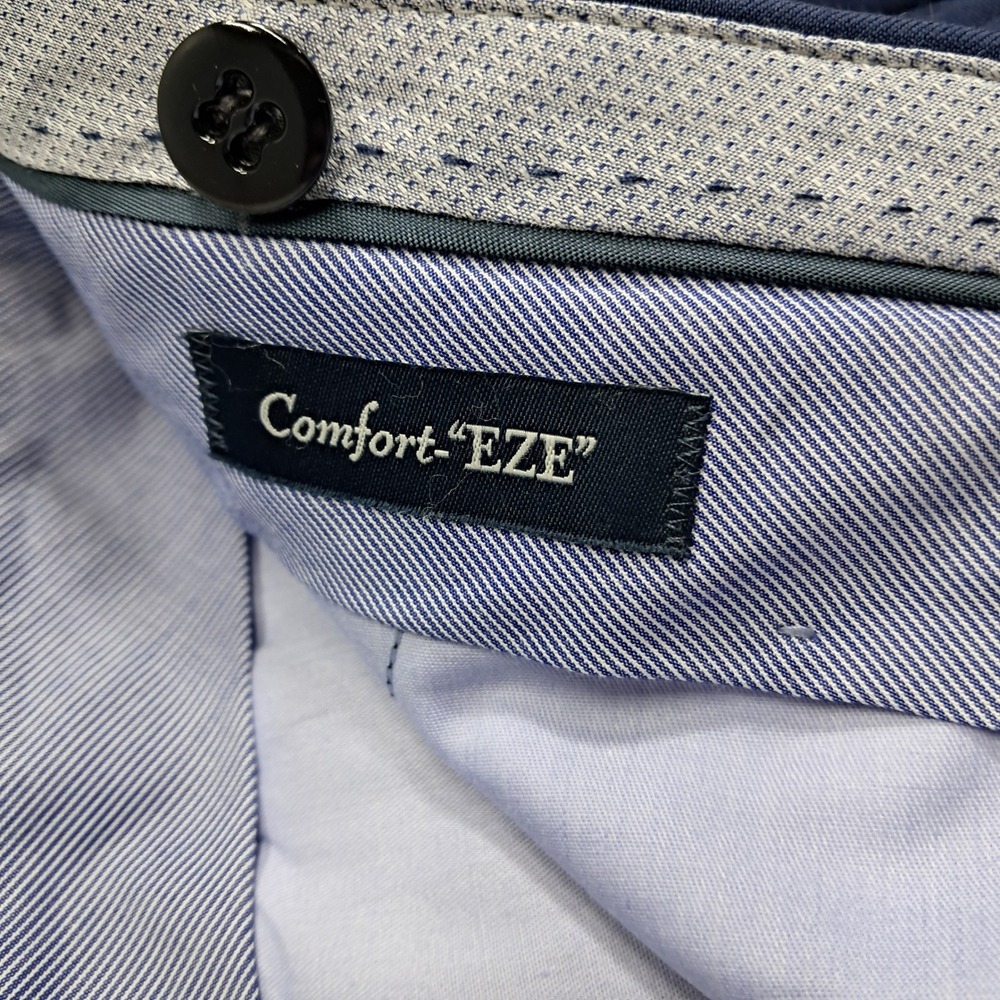 Ballin Comfort-EZE Mens Navy‎ Blue 100 Wool Dress Pants Made in Canada 42x26 - Picture 4 of 12